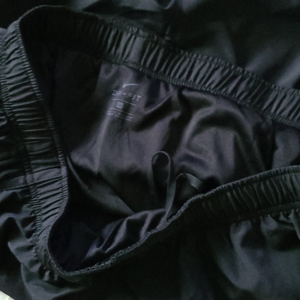 Nike Black Athletic Shorts with White Swoosh - Picture 2 of 5